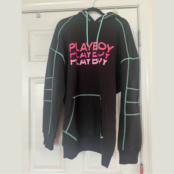 Missguided Tops Missguided Playboy Hoodie Hoodie Dress Poshmark
